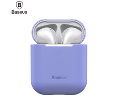 BASEUS SILIKONOWE CASE DĖKLAS PUDEŁECZKO NA Ausinės AIRPODS Violetinis standard