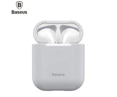 Baseus Super Thin Silica Gelinis Dėklas AirPods 1/2 - Pilkas