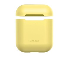 Dėklas Baseus Ultrathin Silica Gel Airpods 1/2 geltonas