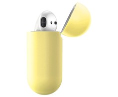 Dėklas Baseus Ultrathin Silica Gel Airpods 1/2 geltonas