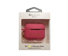 Dėklas Guess Silicone Glitter Case for AirPods Pro - Rožinė Glitter
