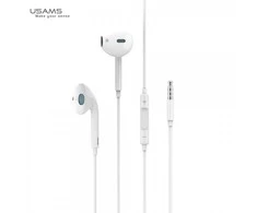 USAMS ausinės stereo EP-22 baltos spalvos HSEP2201 jack 3,5mm
