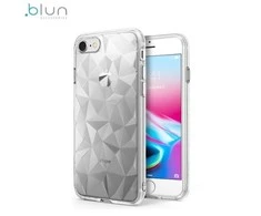 Dėklas Blun 3D Prism Shape Super Thin Silicone Korpusas skirtas Samsung A530F Galaxy A5 (2018) / A8 (2018) Skaidrus