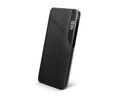 iLike Blun Smart View Premium matinis ekologinės odos magnetinis fiksavimo knygos dėklas Samsung A03 / A03 Core Juodas