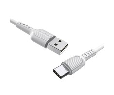Borofone X16 USB-C kabelis 100 cm baltas