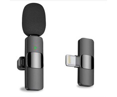 CP K9 Mini Lightning Bezvadu Telefona klipša dzidras skaņas mikrofons ar trokšnu izolāciju (5.7x1.5cm) Melns