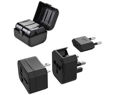 CP TR1 Ceļojumu Strāvas ligzdas 3in1 Multi adapteris UK 3-pin - Euro 2pin - US (USA) - Āzijas + Uzglabāšanas kaste