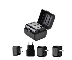 CP TR1 Ceļojumu Strāvas ligzdas 3in1 Multi adapteris UK 3-pin - Euro 2pin - US (USA) - Āzijas + Uzglabāšanas kaste