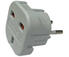 iLike CP UK1 Strāvas ligzdas pāreja - no UK 3pin uz Euro Ligzdu - UK uz EU adapteris Balts (OEM)
