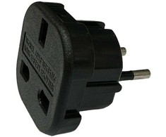 iLike CP UK2 Strāvas ligzdas pāreja - no UK 3pin uz Euro Ligzdu - UK uz EU adapteris Melna (OEM)