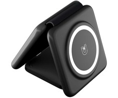 WoW F1 3in1 sulankstomas magnetinis belaidis 15 W įkroviklis išmanusis telefonas / išmanusis laikrodis / TWS ausinės juodos