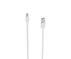 DCO Izturīgs TPE Universāls Micro USB uz USB Datu &amp; Ātrās Uzlādes 2.4A kabelis 1m Balts
