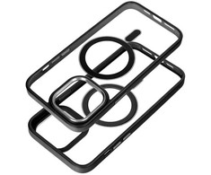 iLike MagSilicone Color Edge Back Cover dėklas su Magsafe įkrovimo palaikymu Apple iPhone 15 Pro Deep Violetinė