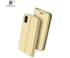 Dėklas Dux Ducis Skin Pro Samsung Galaxy S23 Plus atverčiamas Card Wallet su stoveliu Gold