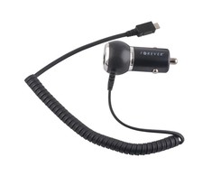 Forever 1A kompaktiško dizaino automobilinis įkroviklis Micro USB (universalus) 1,2 m laidas Euro CE (ES lizdinė plokštelė)