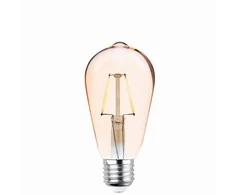 LED lemputė Filament E27 ST64 4W 230V 2200K 400lm COG auksinis Forever Light