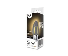 Plastrol LED lemputė Kaitinimas E27 C35 2W 230V 2700K 250lm COG skaidrus Forever Light