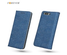 Greengo Forever Glitter Shine Smart Magnetic Fix Book Dėklas be segtuko, skirtas Apple iPhone X / iPhone 10 / iPhone XS Tamsiai mėlyna