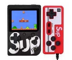 GameBox R2 8bit Portatīva Retro Spēļu konsole ar 400 spēlēm 3'' LCD 1x Kontrolieri un TV RCA vadu Melna