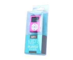  Setty Metal Clip MP3 grotuvas with FM Radio LCD Ekranas Micro SD Slot iki 32GB built-in Li-Ion Baterija Juodas