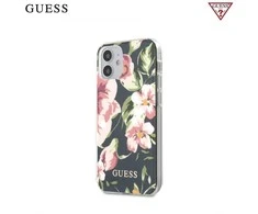 Dėklas Apple iPhone 12 Mini Guess N°3 Flower Collection (GUHCP12SIMLFL03) mėlynos spalvos