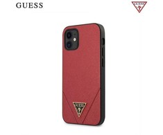 Guess Saffiano V - dėklas skirtas Apple iPhone 12 Mini red