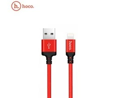 USB kabelis Hoco X14 Lightning, raudonas-juodas 1.0m