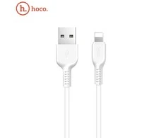 USB A tipo į „Lightning“ tipo laidas Hoco 2,4A, 1 m x 20 baltų