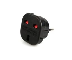 HQ Strāvas ligzdas pāreja UK (Anglija) 3pin uz Euro standartu 2Pin UK uz EU adapteris (OEM)