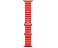 iWear S1 rievėtas minkštas silikoninis 20 mm dirželis Apple Watch 49mm / 45mm / 44mm / 42mm Raudona