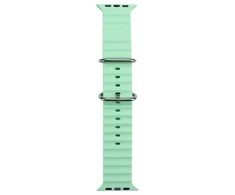 iWear S1 Grooved Soft Silicone 20mm strap for Apple Watch 49mm / 45mm / 44mm / 42mm Light Žalias