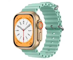 iWear S1 Grooved Soft Silicone 20mm strap for Apple Watch 49mm / 45mm / 44mm / 42mm Light Žalias