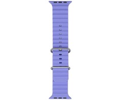 iWear S1 rievėtas minkštas silikoninis 20 mm dirželis, skirtas Apple Watch 49 mm / 45 mm / 44 mm / 42 mm alyvinė