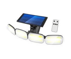 Sieninis šviestuvas Forever Telforceone Sieninė saulės lempa su reguliavimu ir nuotoliniu 8 LED COB 800lm PIR IP65 4800mAh