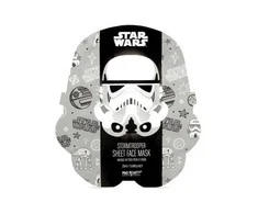 Mad Beauty Star Wars po vasaros saulės ir baseino drėkinanti ir smagi veido kaukė vaikams (1 vnt. Storm StormTrooper x 25 ml)
