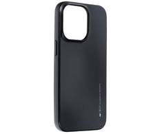 Mercury i-Jelly Metal Effect Thin TPU Hard Protection galinio dangtelio dėklas, skirtas iPhone 13 Pro Max Cosmo Juodas
