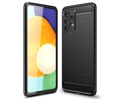 Pferd TakeMe CARBON efekto TPU itin plonas galinio dangtelio dėklas, skirtas Samsung Galaxy A73 5G (A736B) juodas