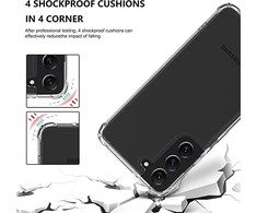 Pferd TakeMe Anti-Shock Extra Protection 0,5 mm Galinio dangtelio dėklas Samsung Galaxy S22 Plus (S906B) Skaidrus