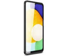 TakeMe CARBON efekto TPU itin plonas galinio dangtelio dėklas, skirtas Samsung Galaxy A13 5G (A136U) / A04S (A047F) Juodas