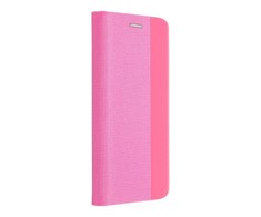 TakeMe Fabric serijos išmanusis magnetinis fiksavimo atverčiamas dėklas, skirtas Samsung Galaxy A02S (A025F) A03S (A037F) Rožinė