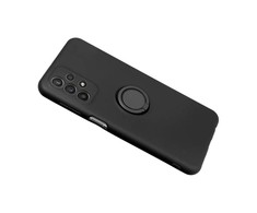 Pferd TakeMe Finger Ring minkštas silikoninis nugaros dėklas su automobilio laikiklio magnetu Samsung Galaxy A23 5G (A236U) juodas