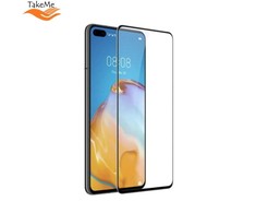 TakeMe HARD Ceramic Pilnas virsmas Aizsargstikls priekš Huawei P40 Melns