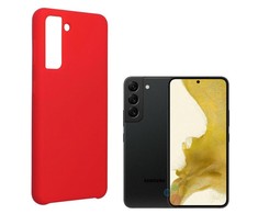 Pferd TakeMe Soft jausmas itin plonas matinis galinio dangtelio dėklas, skirtas Samsung Galaxy S22 Plus 5G Raudona