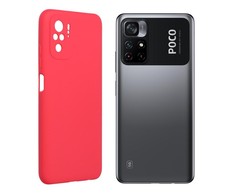 Pferd TakeMe Soft jausmas itin plonas matinis galinio dangtelio dėklas, skirtas Xiaomi Poco M4 Pro 5G Raudona