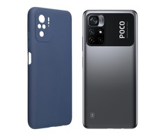 Pferd TakeMe Soft jausmas itin plonas matinis galinio dangtelio dėklas, skirtas Xiaomi Poco M4 Pro 5G Mėlyna