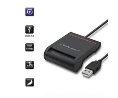 QOLTEC Smart chip ID kortelių skaitytuvas USB 2.0 Plug&amp;Play