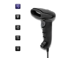 QOLTEC 50866 Barcode scanner 1D CCD USB Juodas
