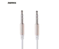 Remax L200 3,5 mm papildomos lizdo kabelis nuo 3,5 mm kištukinio iki 3,5 mm vyriško 2,0 m nuo susivėlimo kabelis baltas