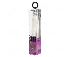 Remax RC-053m dizaino raktų pakabuko žiedas su mikro ir USB duomenų ir įkroviklio laidu Baltas