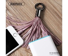Remax RC-053m dizaino raktų pakabuko žiedas su mikro ir USB duomenų ir įkroviklio laidu juodas